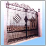 A specimen from the range of customised ornate gates with lot of brass and high tensile high carbon security steel.