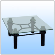 Center table    Sizes: H : 18" Top Size : 29" x 29"  WT : 13 lbs (Without Glass)