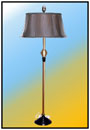 Pedestal Lamp  A floor brass lamp in a different configuration. Satin finished brass topped with protective high temperative cured coating. Another "Gildo" composition with striking features. Fine machined base in heavy alloy. Brass dome precision cast and machined.   Sizes: H : 56"  W : 9.5"  WT : 20 lbs (Without Shade)  Profiled base with Dowell in heavy Cast alloy.  Satin Finish Die Cast Profiled brass bulb 4" dia.  Stem Scratched; Coated Brass 1.25" dia.  Ancillary Fittings.  